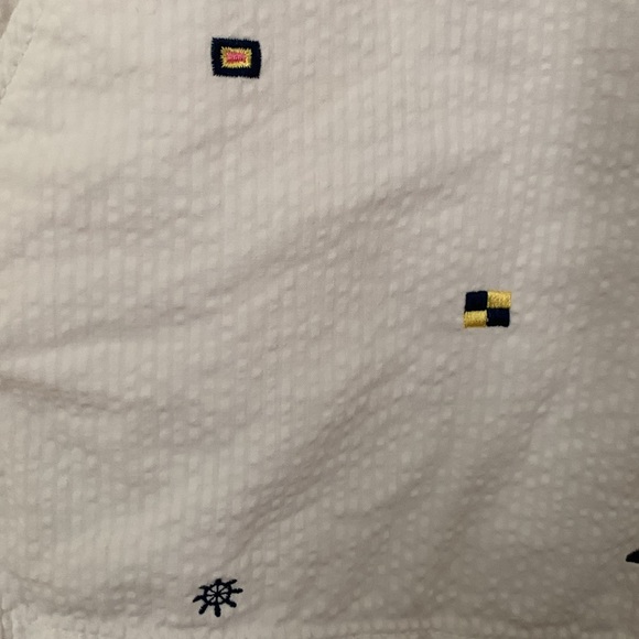Women’s Lilly Pulitzer Cotton Shorts White w/Detailed Nautical Seersucker Sz.6 - Picture 4 of 11
